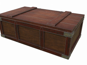 Set of 6 medieval wooden chests and crates Model 3D