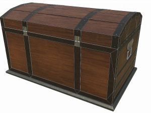 Set of 6 medieval wooden chests and crates Model 3D