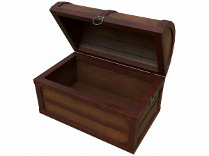 Set of 6 medieval wooden chests and crates Model 3D