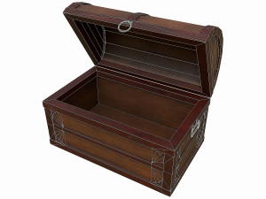 Set of 6 medieval wooden chests and crates Model 3D