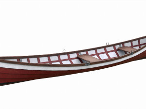 painted wooden boat v1 Modello 3D