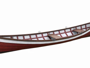 painted wooden boat v1 3D Model