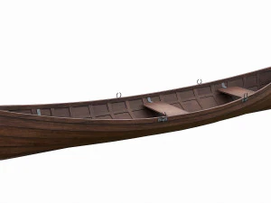 painted wooden boat v1 3D Model