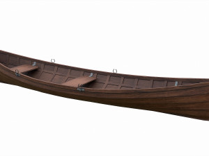 painted wooden boat v1 Modello 3D