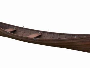 painted wooden boat v1 3D Model