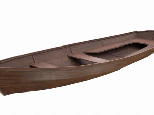 painted wooden boat v3 3D Model