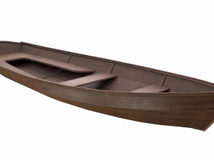 painted wooden boat v3 3D Model