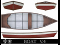 painted wooden boat v4 3D Models