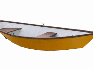 painted wooden boat v5 3D Модель