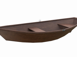 painted wooden boat v5 3D Модель