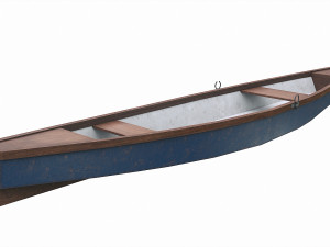 painted wooden boat v6 3D Модель