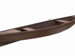 painted wooden boat v6 3D Модель
