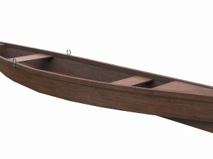 painted wooden boat v6 3D Model