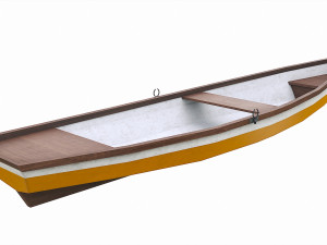 painted wooden boat v7 3D-Modell