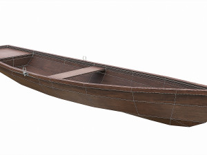 painted wooden boat v7 3D-Modell