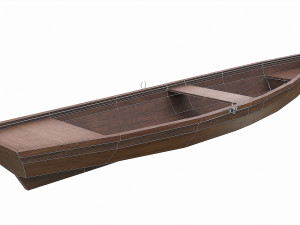 painted wooden boat v7 3D-Modell