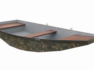 painted wooden boat v8 3Dモデル