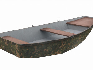 painted wooden boat v8 3Dモデル