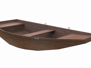 painted wooden boat v8 3Dモデル