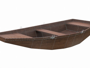 painted wooden boat v8 3Dモデル