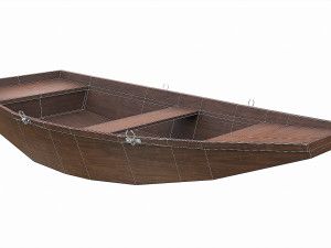 painted wooden boat v8 3Dモデル