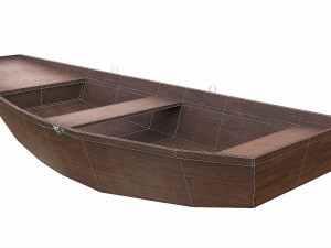 painted wooden boat v8 3Dモデル