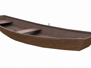 painted wooden boat v10 3D Model