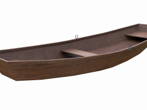 painted wooden boat v10 3D Model
