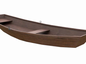 painted wooden boat v10 3D Model