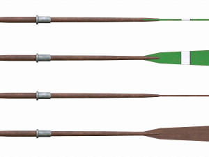 Set of 8 Painted Wooden Paddles 3D Модель