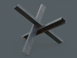 Set di 5 ricci anticarro Modello 3D