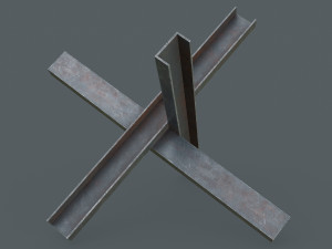 Set of 5 Anti-Tank Hedgehogs 3D मॉडल