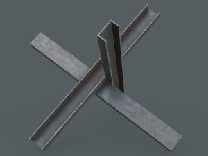 Set of 5 Anti-Tank Hedgehogs 3D मॉडल