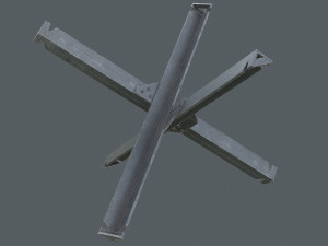 Set of 5 Anti-Tank Hedgehogs 3D मॉडल