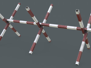 Set of 5 Anti-Tank Hedgehogs 3D मॉडल