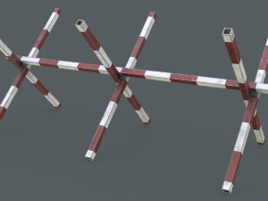 Set of 5 Anti-Tank Hedgehogs 3D मॉडल