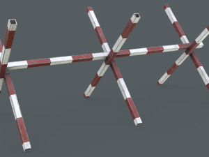 Set of 5 Anti-Tank Hedgehogs 3D मॉडल