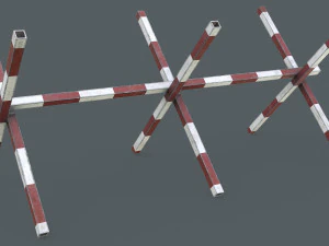 Set di 5 ricci anticarro Modello 3D