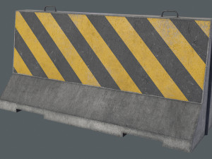 Set of 5 Concrete Barriers Modelo 3D