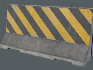 Set of 5 Concrete Barriers Modelo 3D
