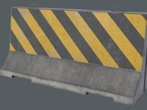 Set of 5 Concrete Barriers Modelo 3D