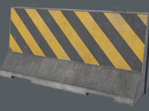 Set of 5 Concrete Barriers Modelo 3D