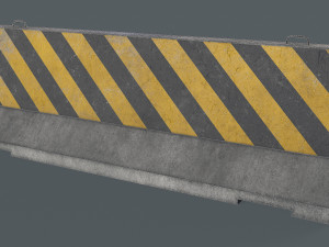Set of 5 Concrete Barriers Modelo 3D