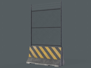 Set of 5 Concrete Barriers Modelo 3D