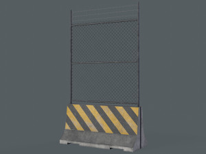 Set of 5 Concrete Barriers Modelo 3D