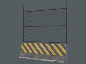 Set of 5 Concrete Barriers Modelo 3D