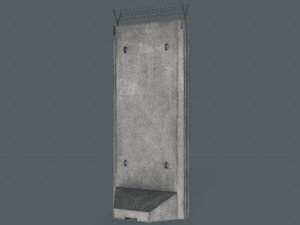 Set of 5 Concrete Barriers Modelo 3D