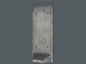 Set of 5 Concrete Barriers Modelo 3D