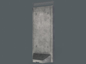 Set of 5 Concrete Barriers Modelo 3D