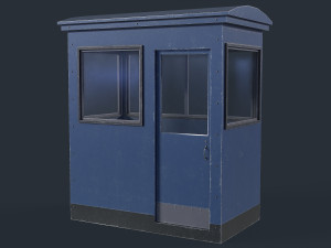 Checkpoint Security Booth 3D Model